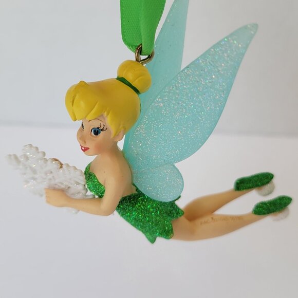 RARE Disney Parks Christmas Ornament Tinker Bell Holding a Snowflake NWT - Picture 1 of 9